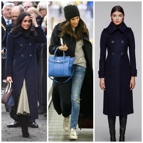 Mackage 'Elodie' Wool Coat in Navy - Picture 1 of 14